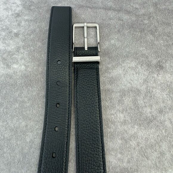 Gucci Black Rectangular Buckle Leather Men's Belt 793760 100/40 - Picture 6 of 10